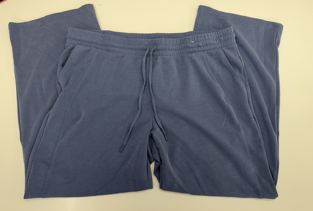Maurices Womens Pants Size 1X Reg Blue Ribbed Drawstring Pull On